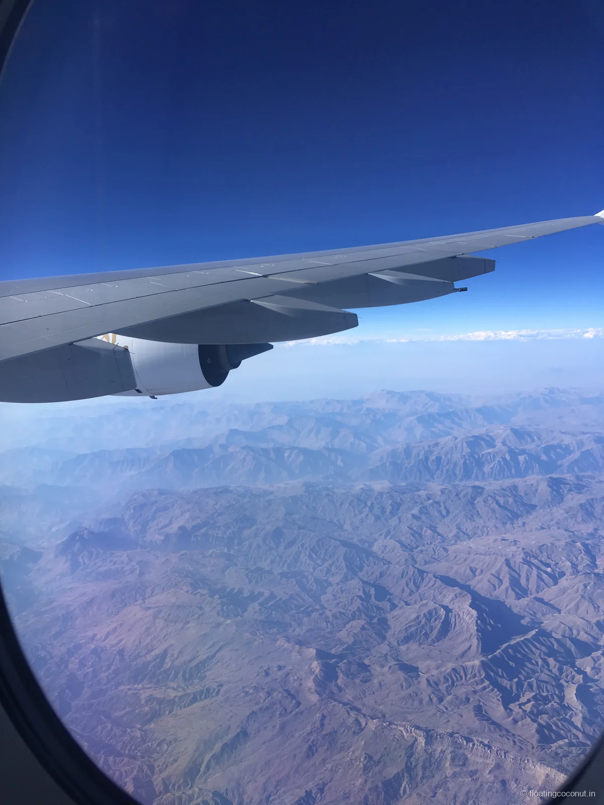 Mountains somewhere. Possibly over middle east.